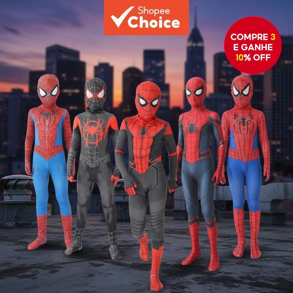Traje de Halloween do Homem-Aranha para crianças 