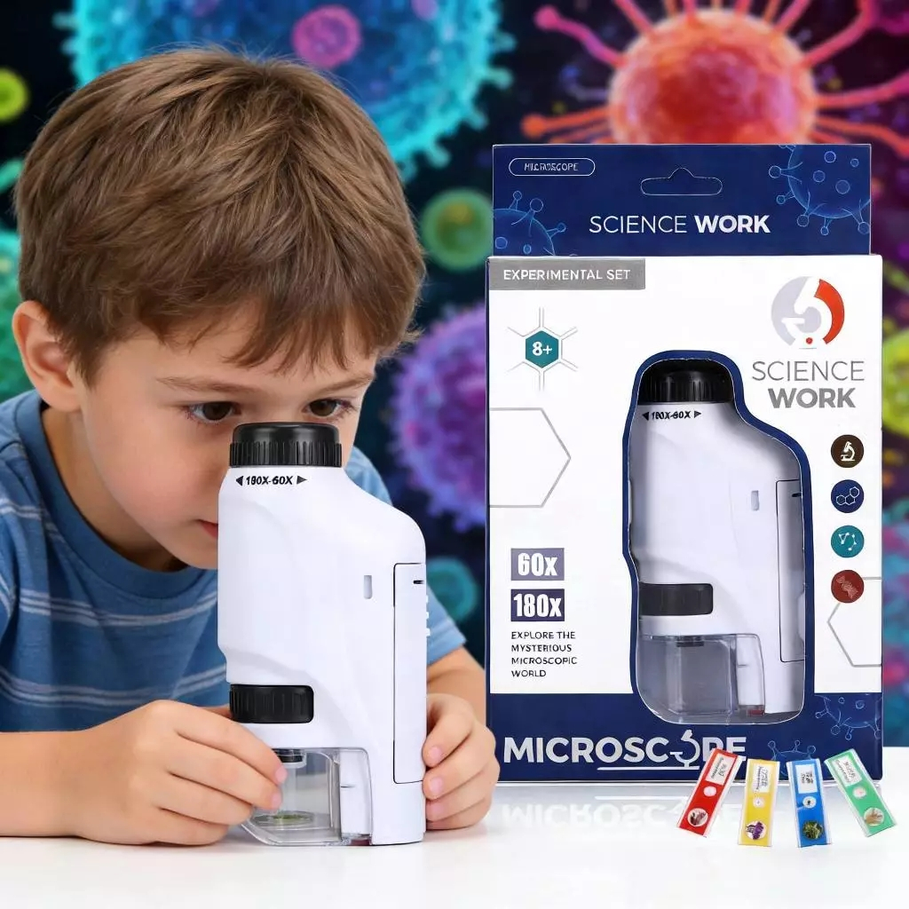 Mini Microscópio De Mão Portátil Com Zoom 60X-1