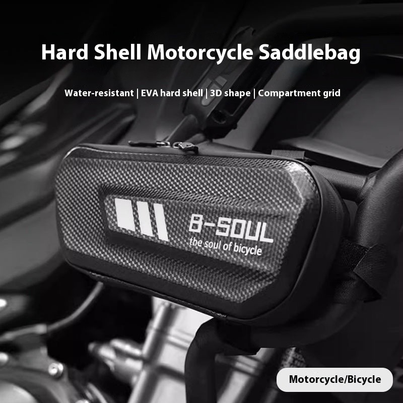 Bolsa lateral de fibra de carbono para motocicleta