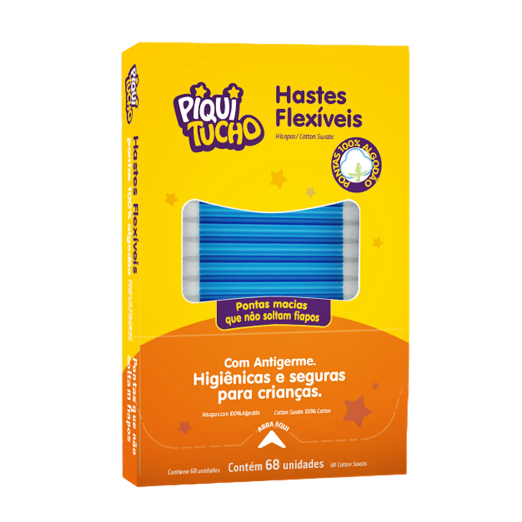 Hastes Flexíveis Piquitucho Com 68 Unidades