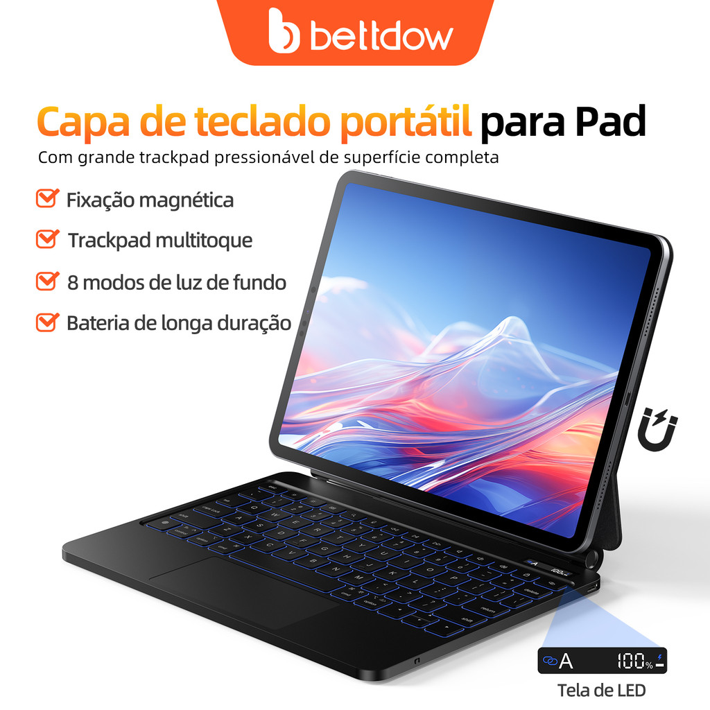 Teclado Mágico BETTDOW Para ipad Pro 11 2018-2022