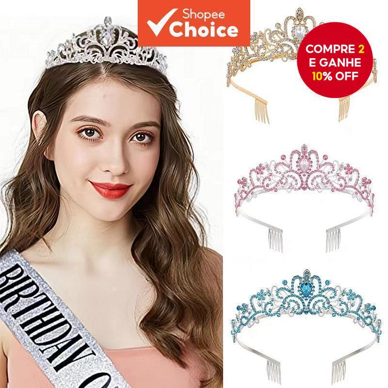 Coroa De Noiva Brilhante  Decoração De Bolo De F