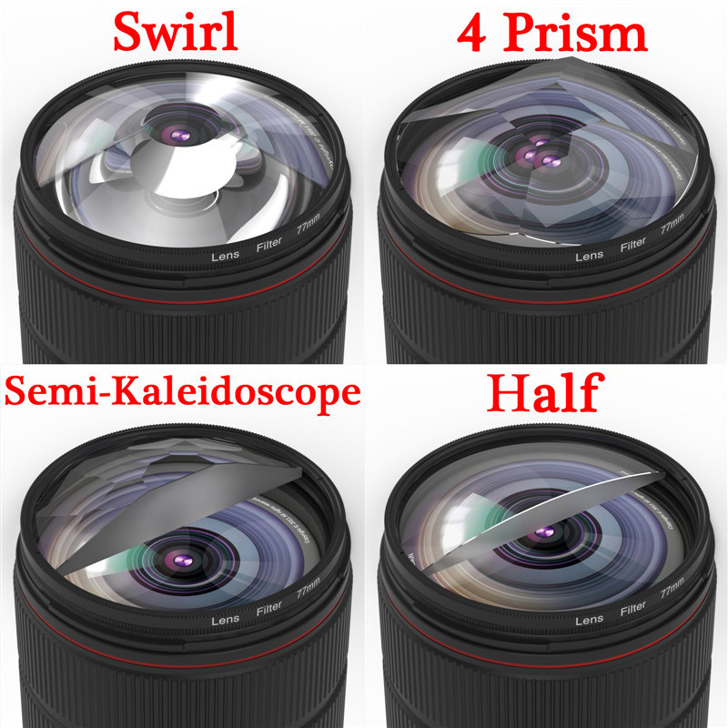 KnightX Filtro De Câmera Caleidoscópio Efeitos E