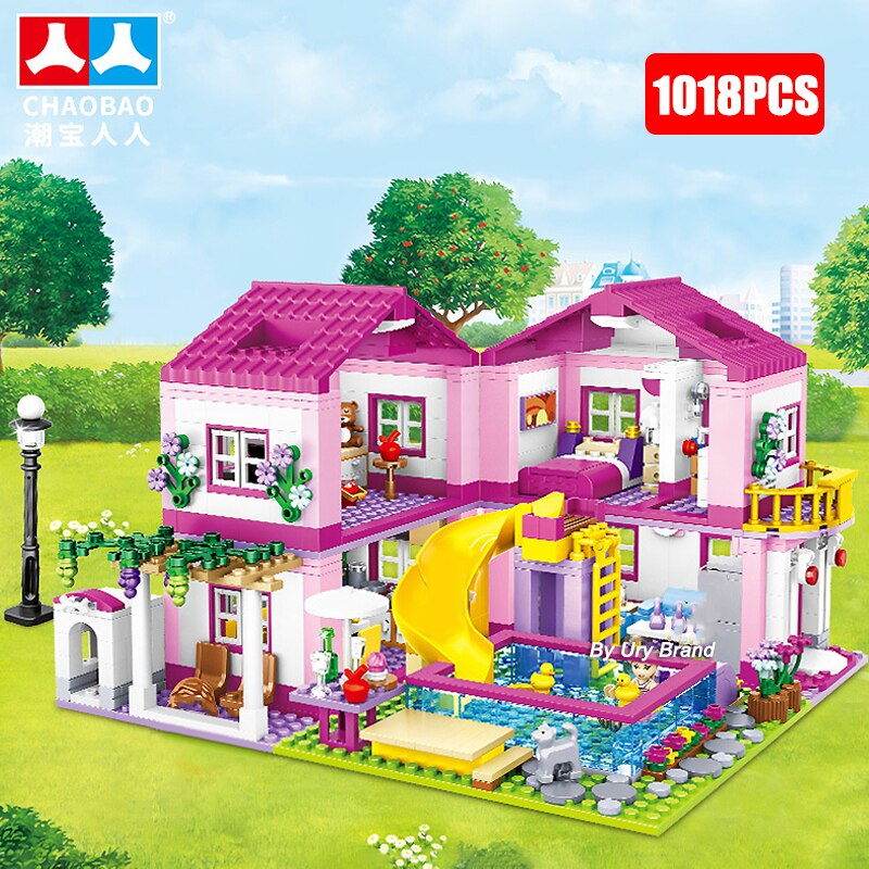 1018 pçs compatível Lego menina princesa bloco d