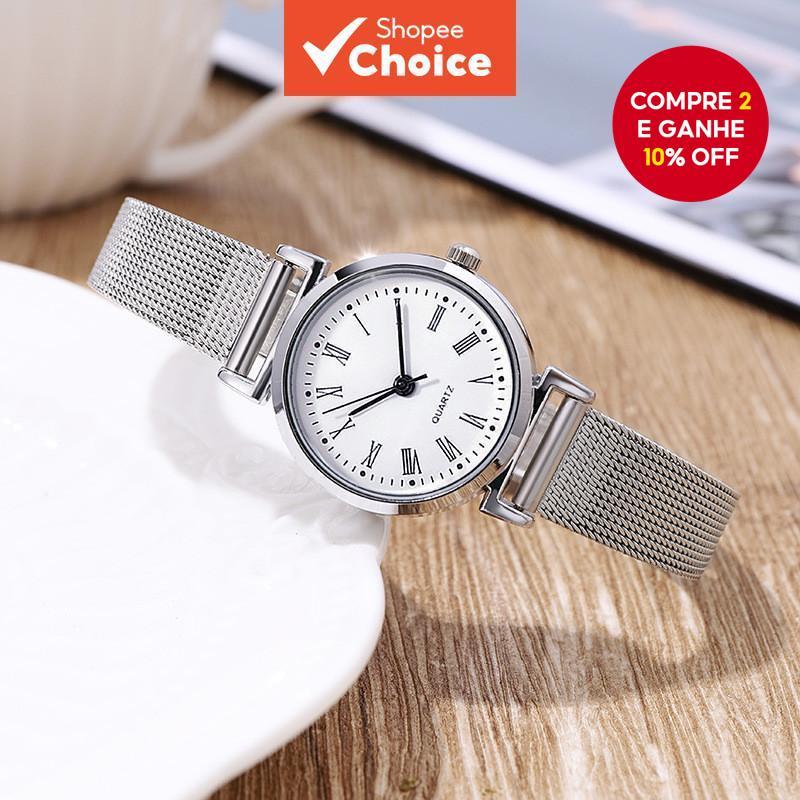 Relógio De Quartzo Feminino Elegante  Pulseira De