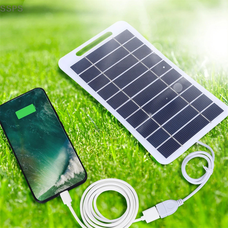 [SSPS] Painel Solar De 2W Com USB À Prova Dágua 