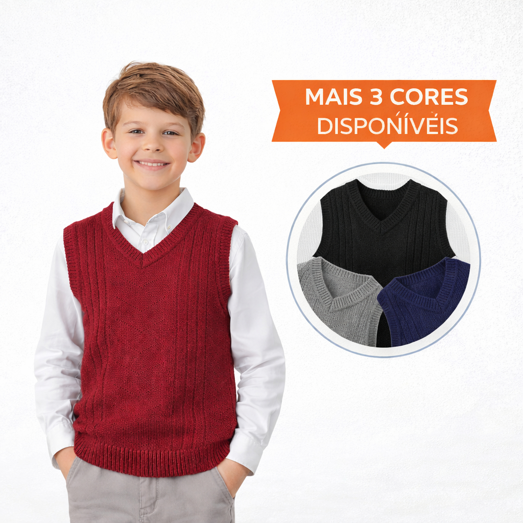 Colete Infantil Tricot Masculino Premium  Varias C