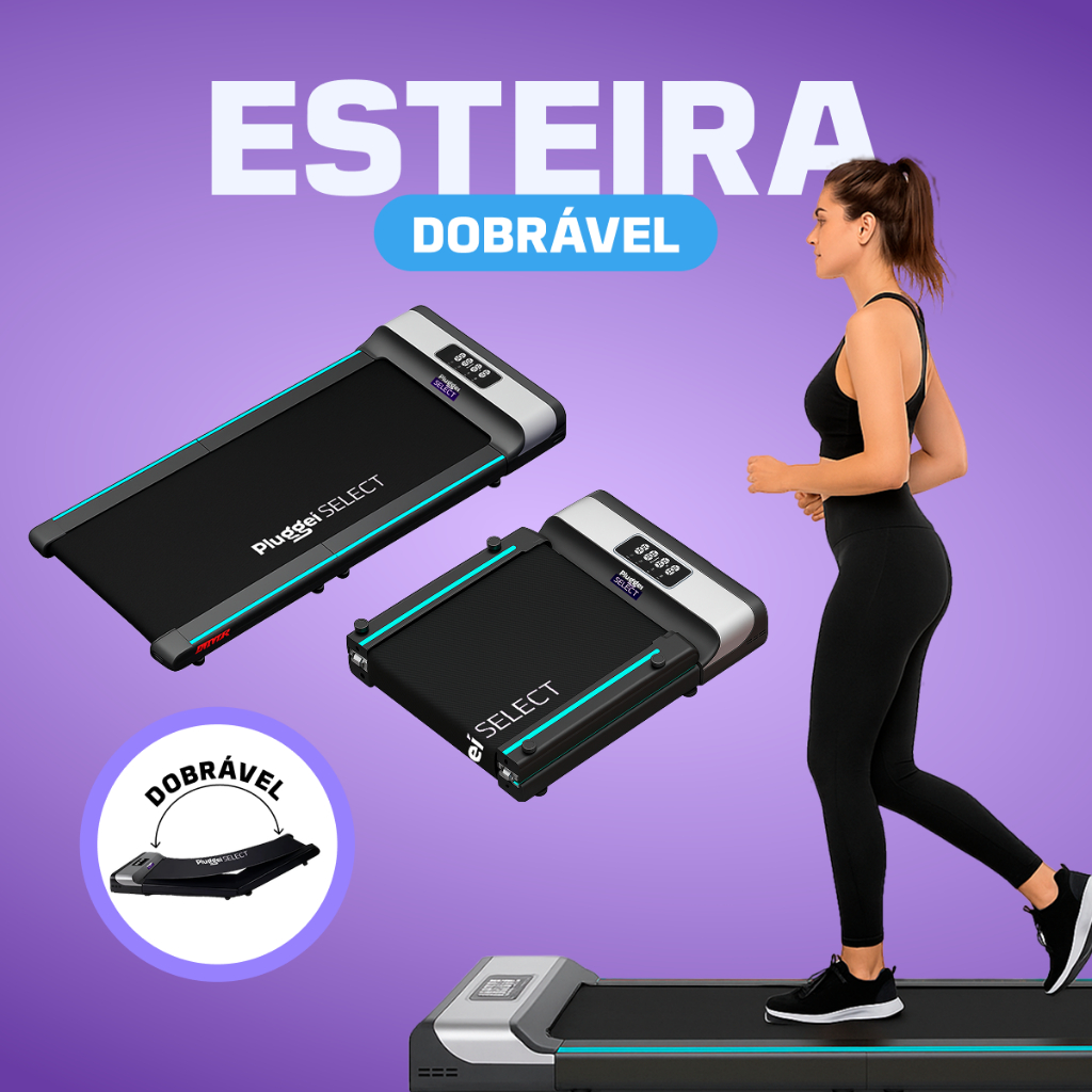 Esteira Elétrica Portátil Dobrável Ergométrica