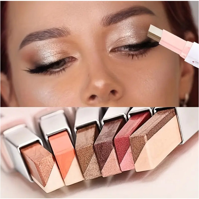 Sombra Em Bastão Perolado De Duas Cores À Prova 