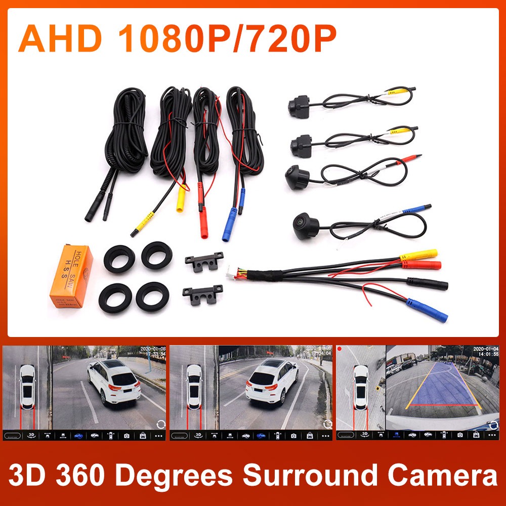 AHD 1080p 3D 360 ° Surround Bird View Câmera De 