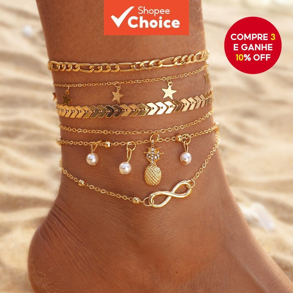 5 peças moda simples requintado folhas abacaxi es