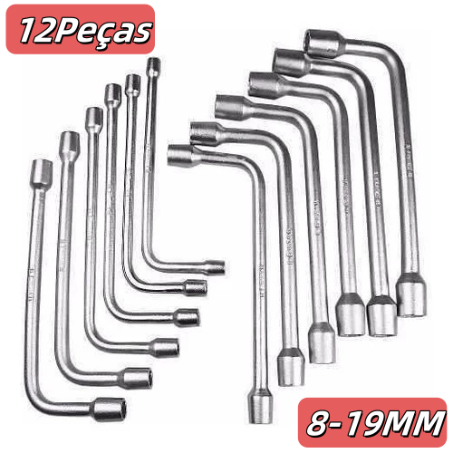 Kit 12 Peças Jogo de Chave Biela Kit Ferramentas 