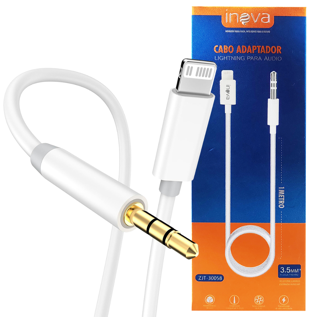 Cabo Adaptador P2 Auxiliar 3.5mm Lightning Compat�