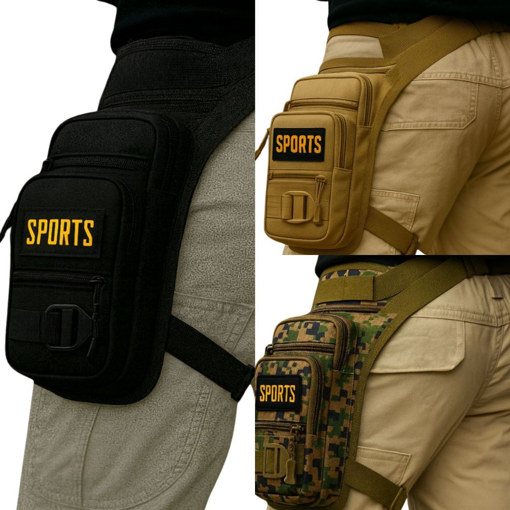 Pochete Cartucheira de Perna Motoboy Militar 5 Zí