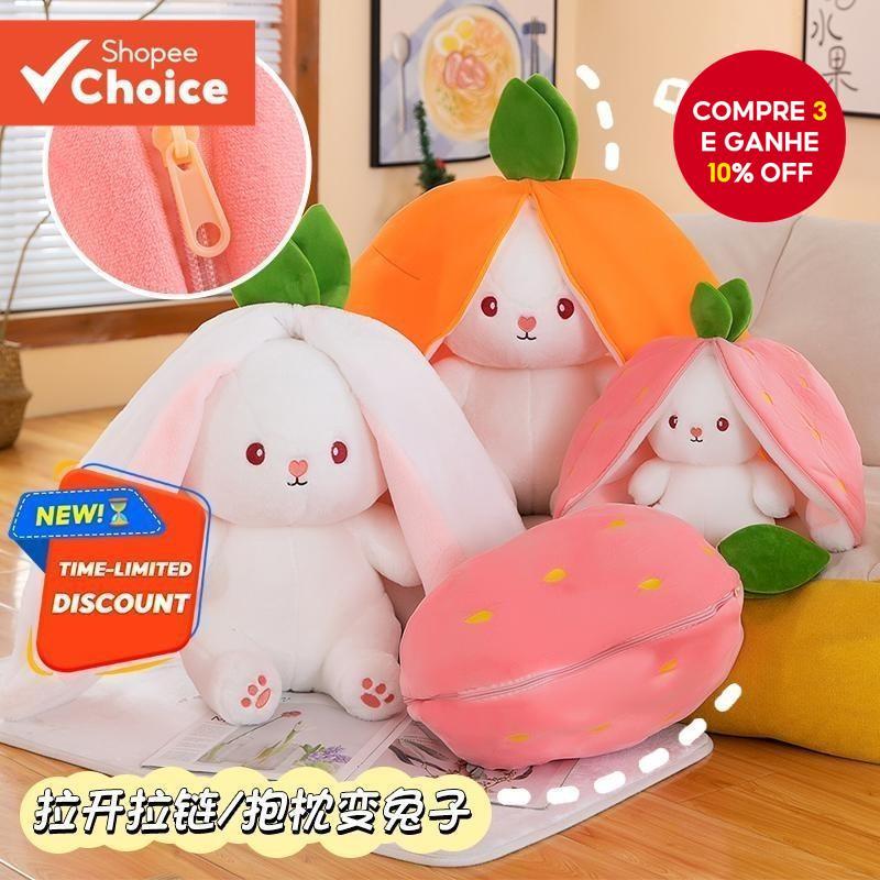 35-48cm Transformado Morango Coelho Boneca Brinque