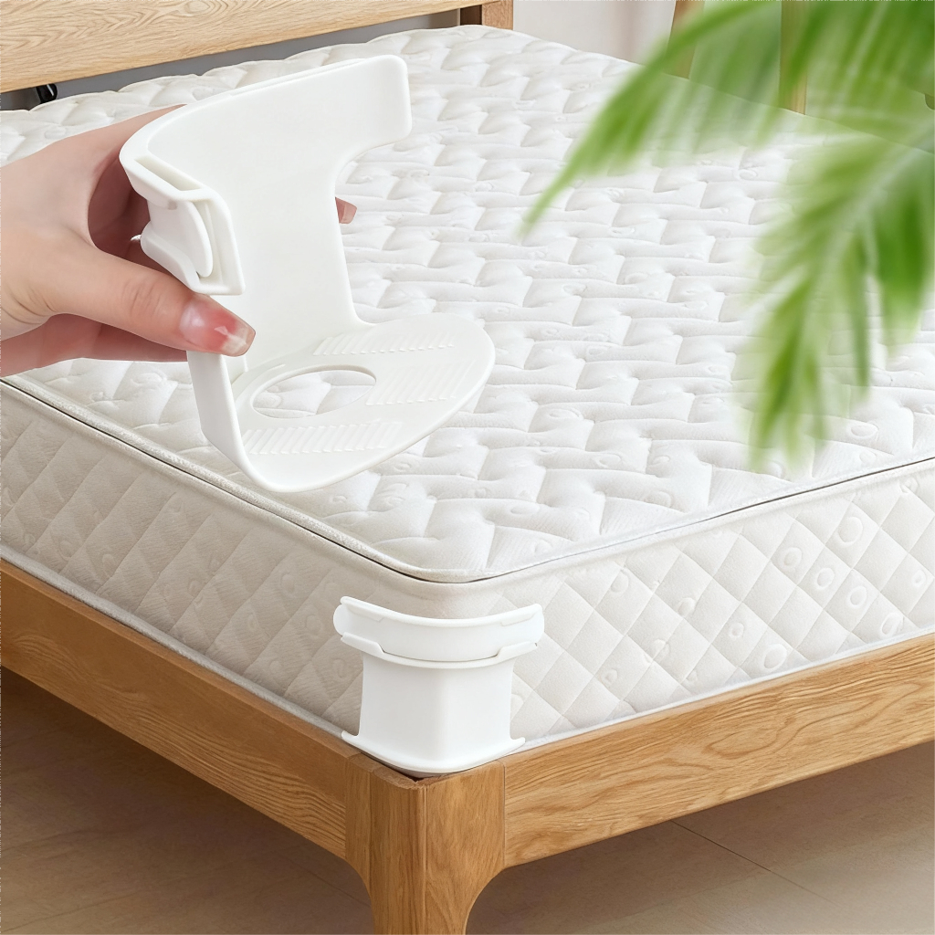 Conjunto branco de 4 peças de clipes invisíveis 