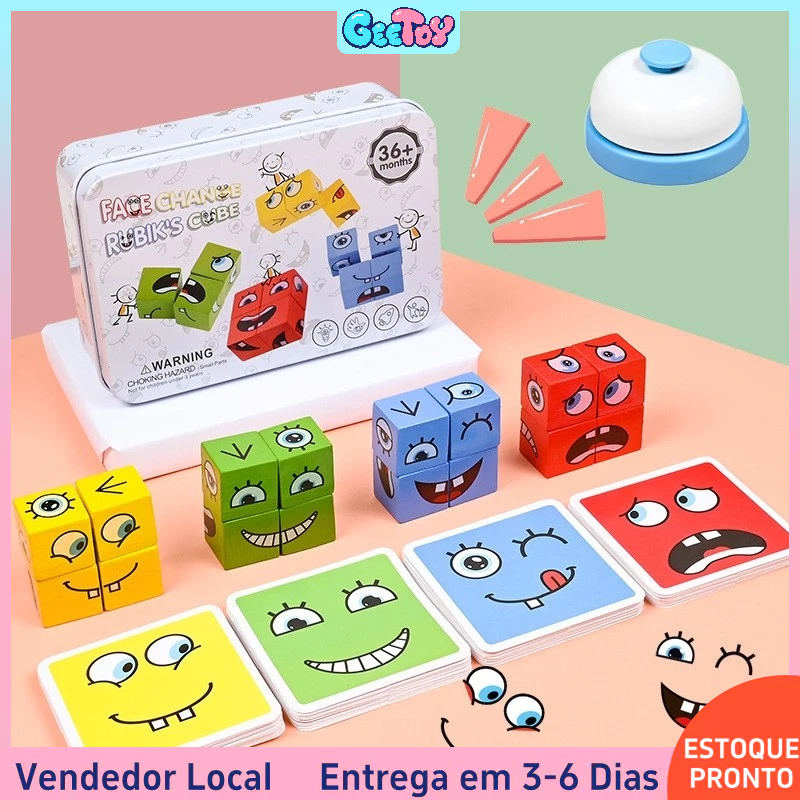 Novo 80 Pçs Cubo Rosto Mudando Blocos De Constru�