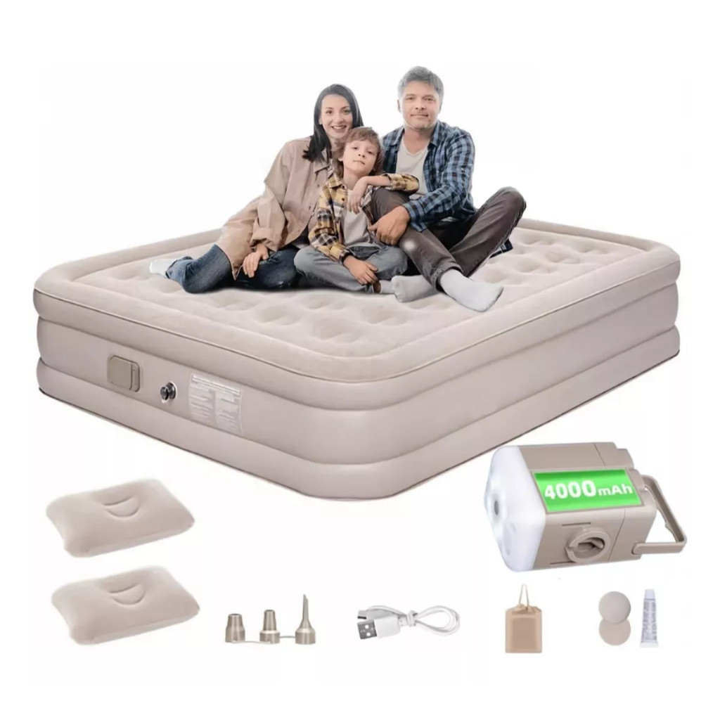 Colchão Inflável Queen Casal com Bomba de Ar Int