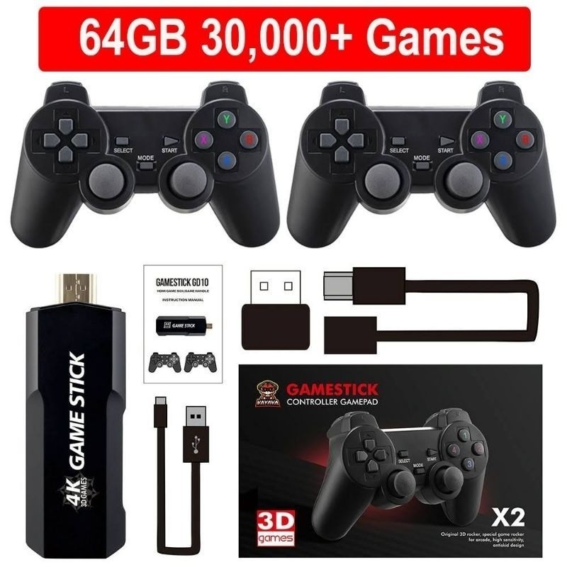 Game Stick Gd10 37000mil Jogos 64gb 2 Controles Se