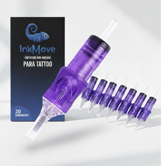Cartucho Tatuagem Ink Move kit 5 Unidades agulhas 