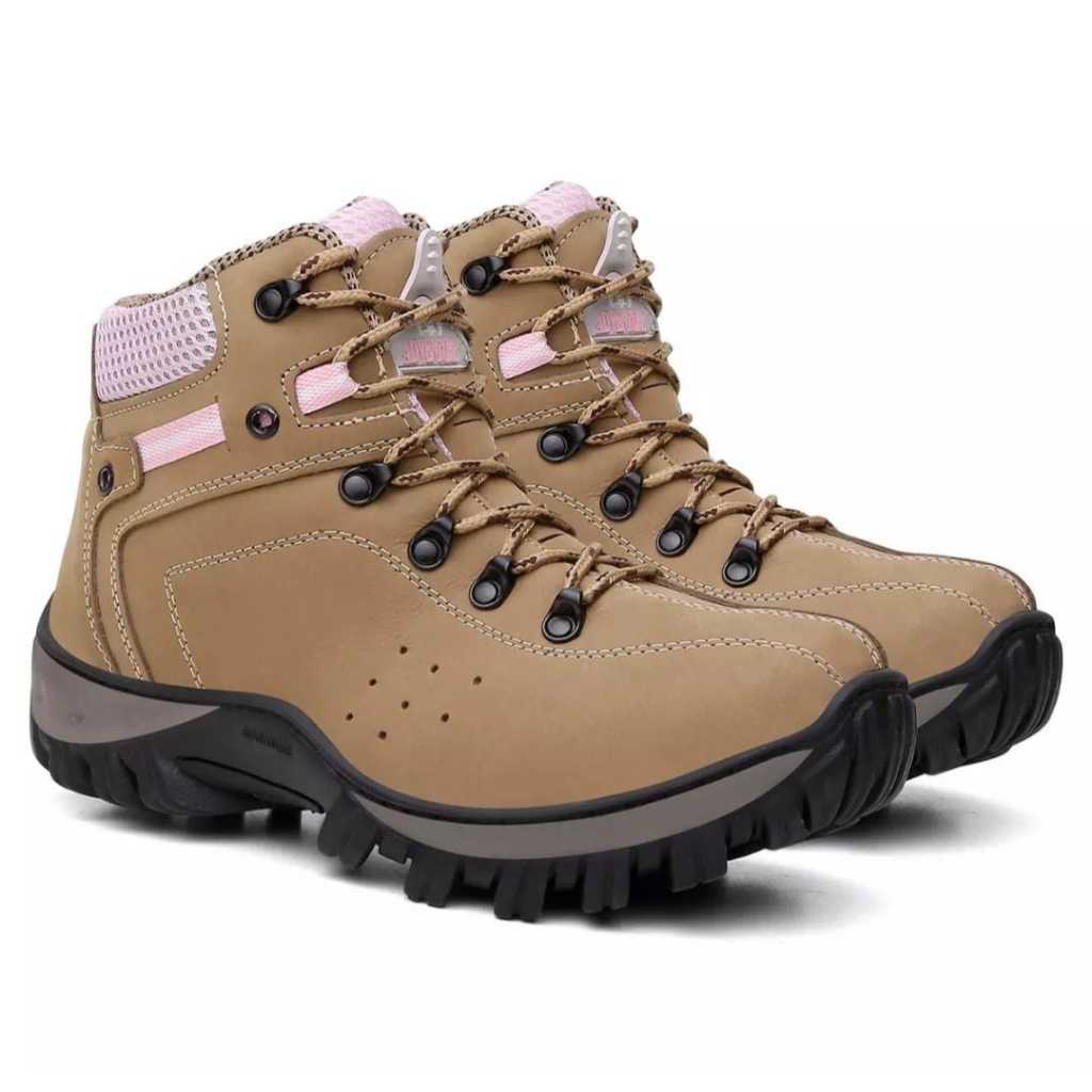 Bota Coturno Feminino em Couro nobuck Adventure Te