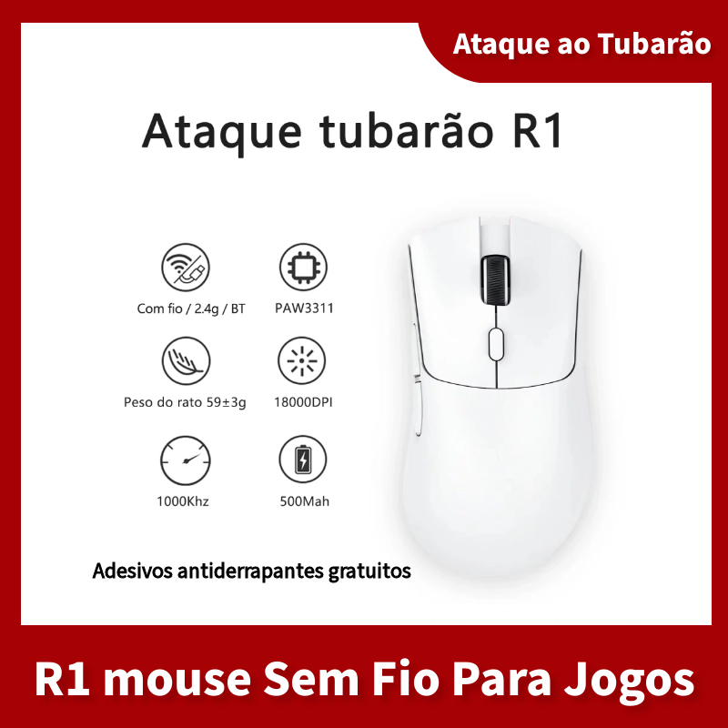 Attack Shark R1 lightweight wireless mouse bluetoo