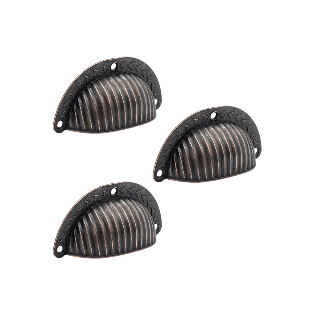 Kit 3 Puxadores Concha Torino Gaveta Vintage Bonit