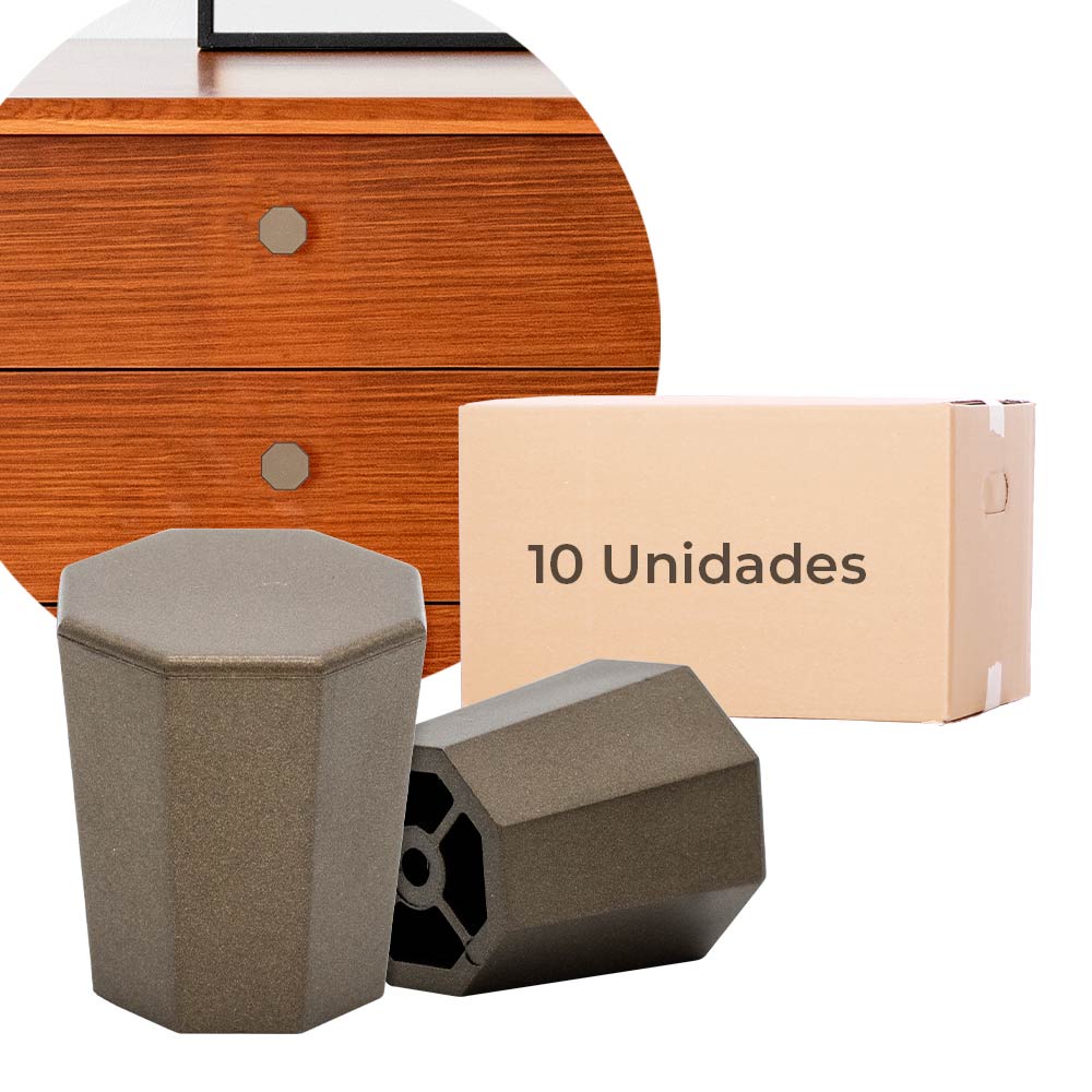 10 X Puxador Ponto Para Gaveta Armario Unifuro Vin