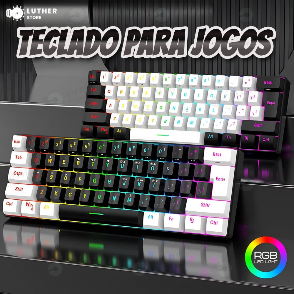 Teclado para jogos com fio 61-Key RGB Backlight Mi