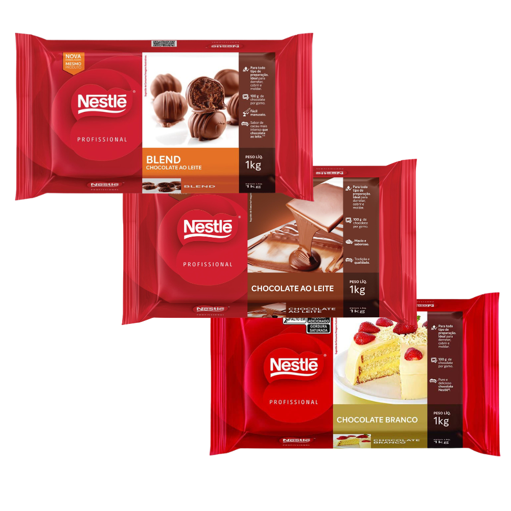 Barra de Chocolate Nestlé Professional 1kg  Ao Le