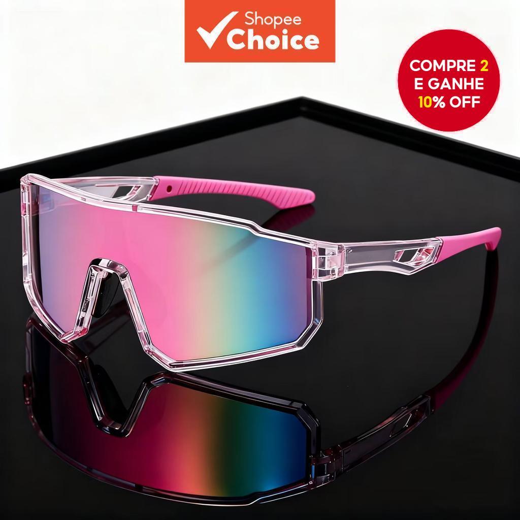 Óculos de sol para ciclismo com armação grande,