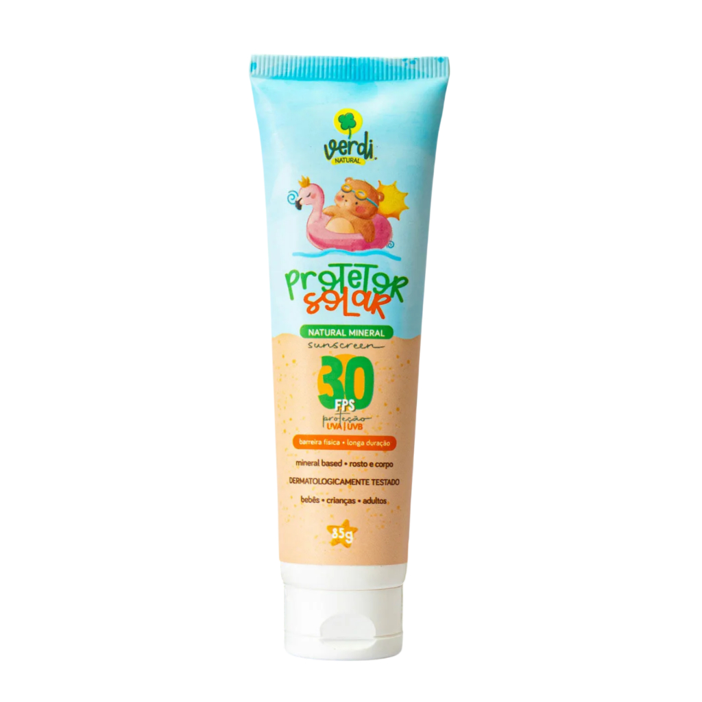 Protetor Solar Natural Físico Mineral Infantil &#