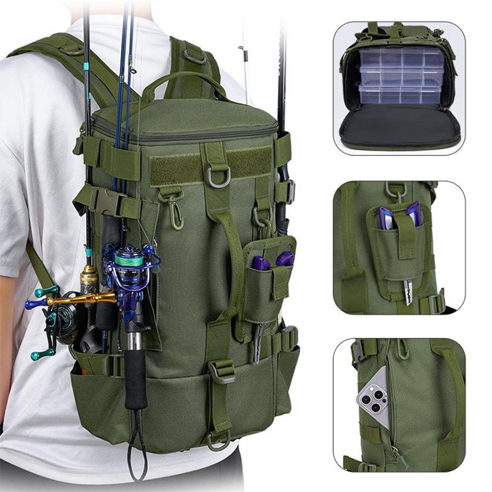 Mochila de Pesca Multifuncional Impermeável Grand