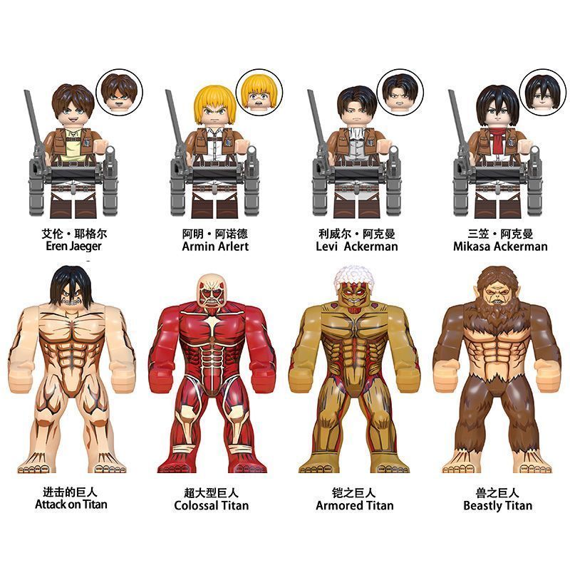 Compatível com figuras Lego Attack on Titan Mikas