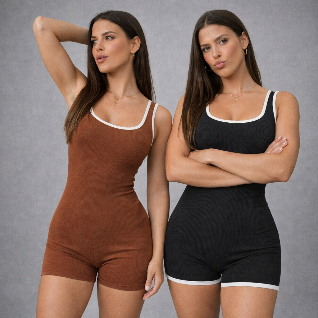 Macaquinho Feminino Fitness Anrruga Modelador com 