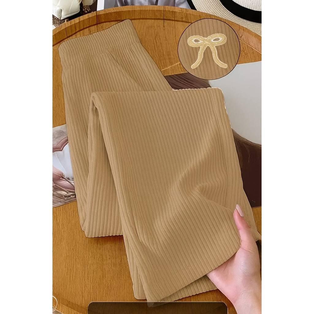 Calça Pantalona Feminina Tecido texturado Calça 