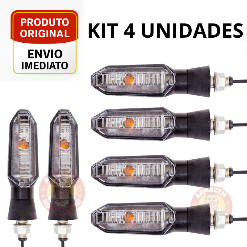 Kit 04 Piscas Moto Seta Led Sequencial Twister Cb3