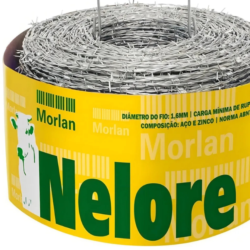 Arame farpado nelore cerca aço zincado – 10