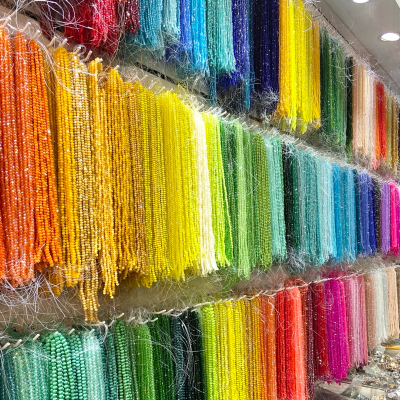 Kit 5 Fios de Cristal de Vidro 8mm/6mm/4mm com 40