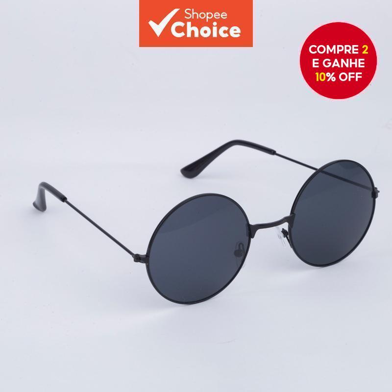 Óculos De Sol Redondos Retrô Moda Unissex Decora