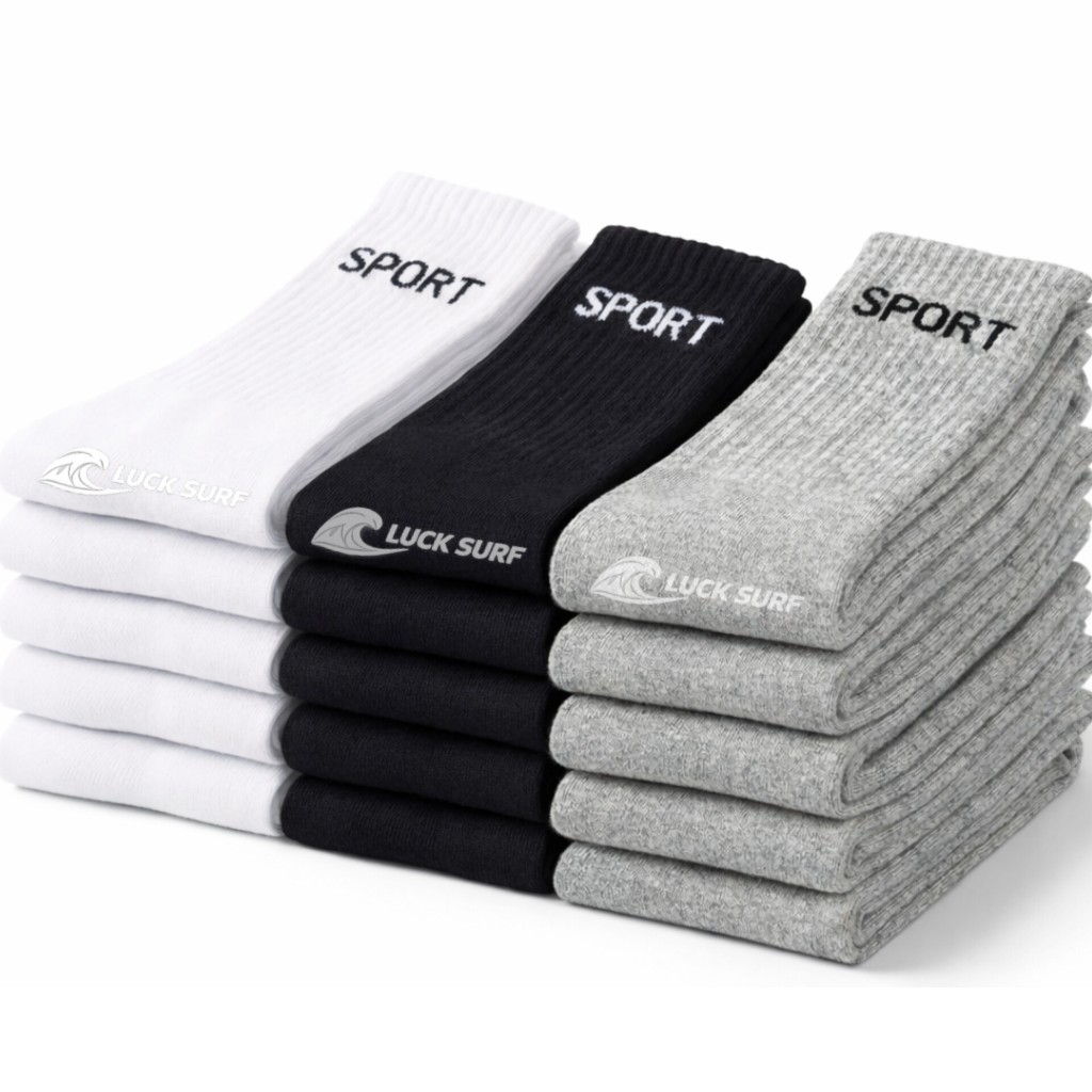 Kit até 15 Pares Meias Masculinas Cano Alto Algod