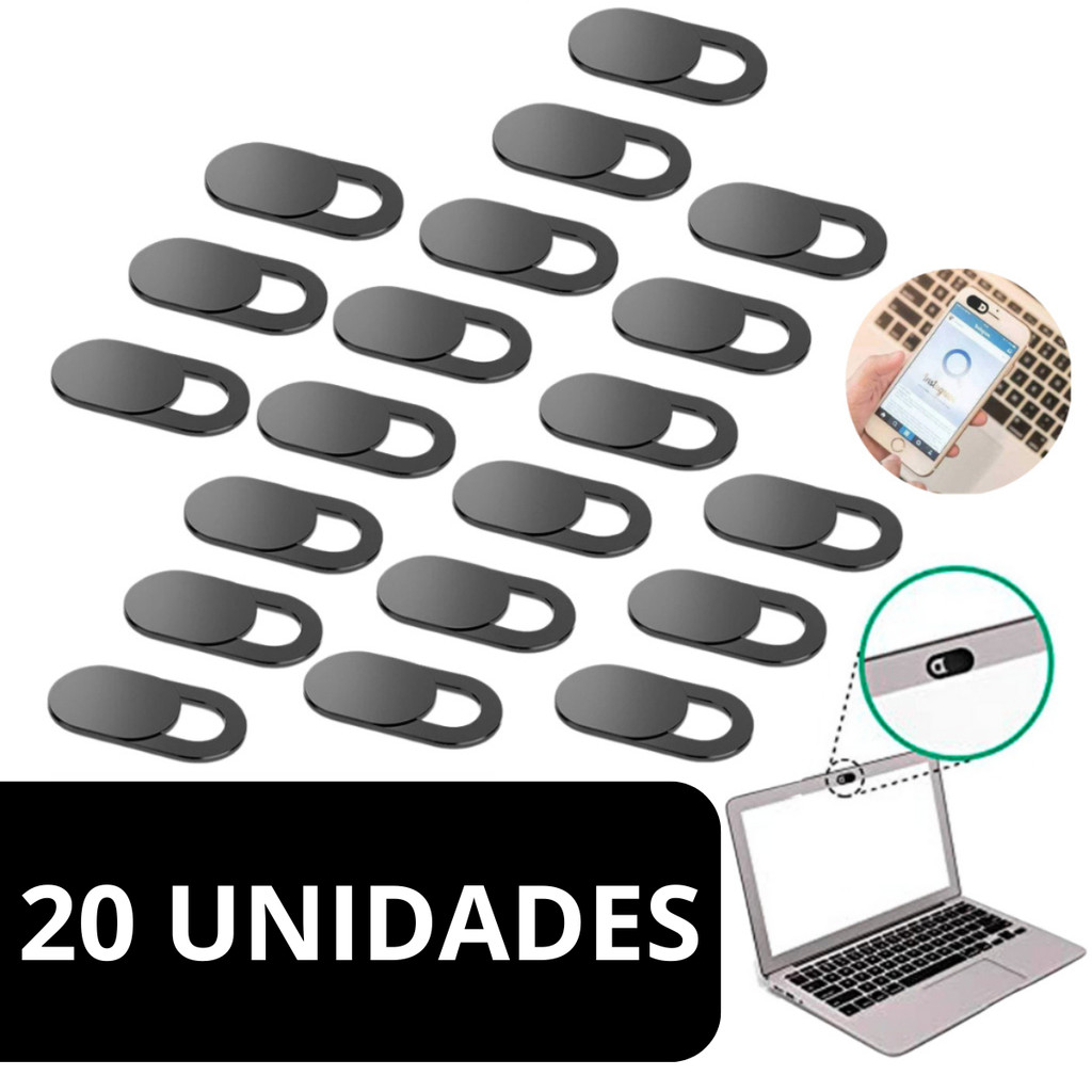 Kit Protetor Tampa Webcam Notebook e Celulares par