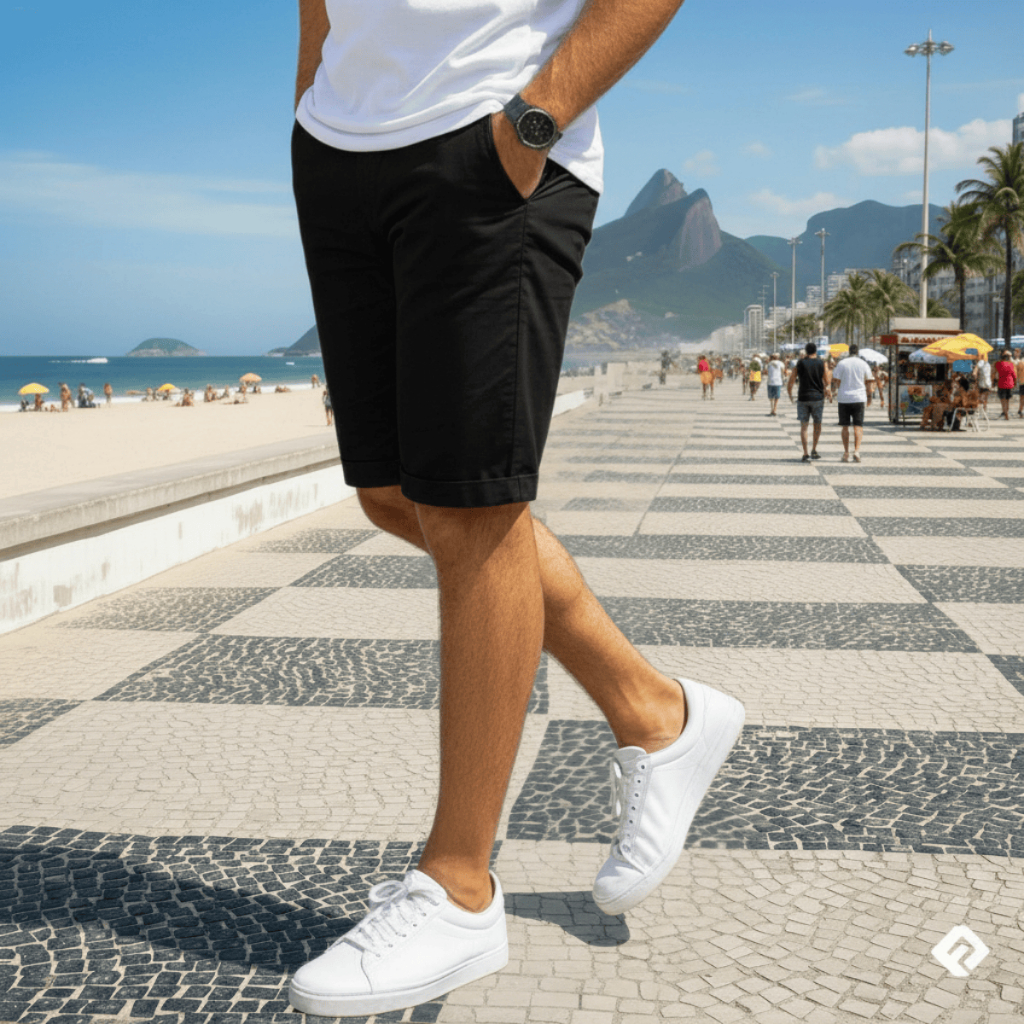 Bermuda Sarja Shorts Masculina Alta Qualidade Ver�