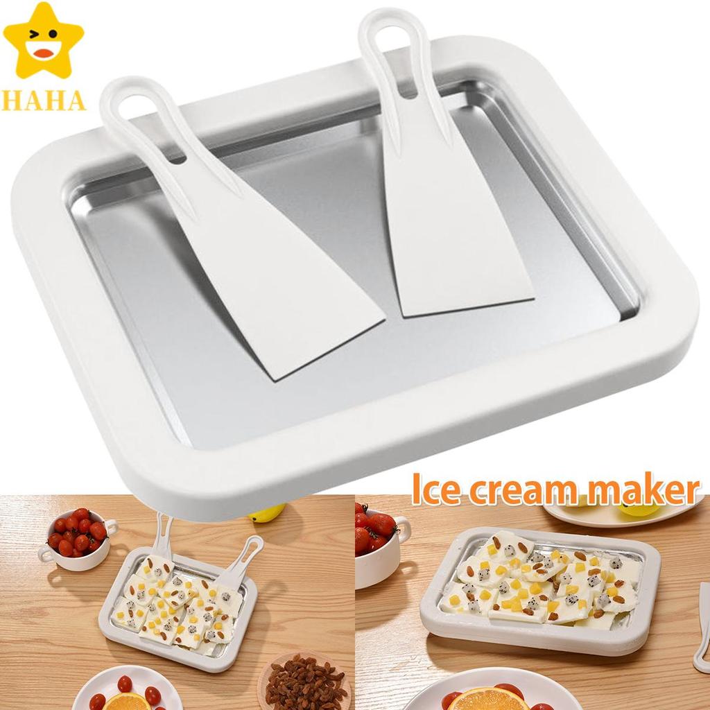 Panela Para Fazer Sorvete Com 2 Raspadores , Placa