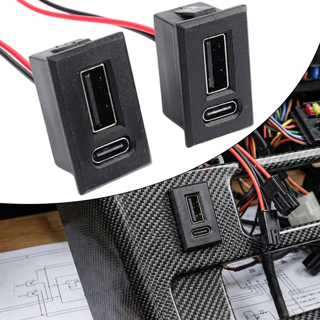 Universal 20V 3A USB + Tipo-C Portas Tomada De Car