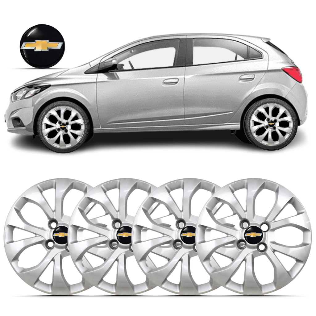 Kit 4 Calota Aro 14 Onix Prisma 2017 2018 á 2020 