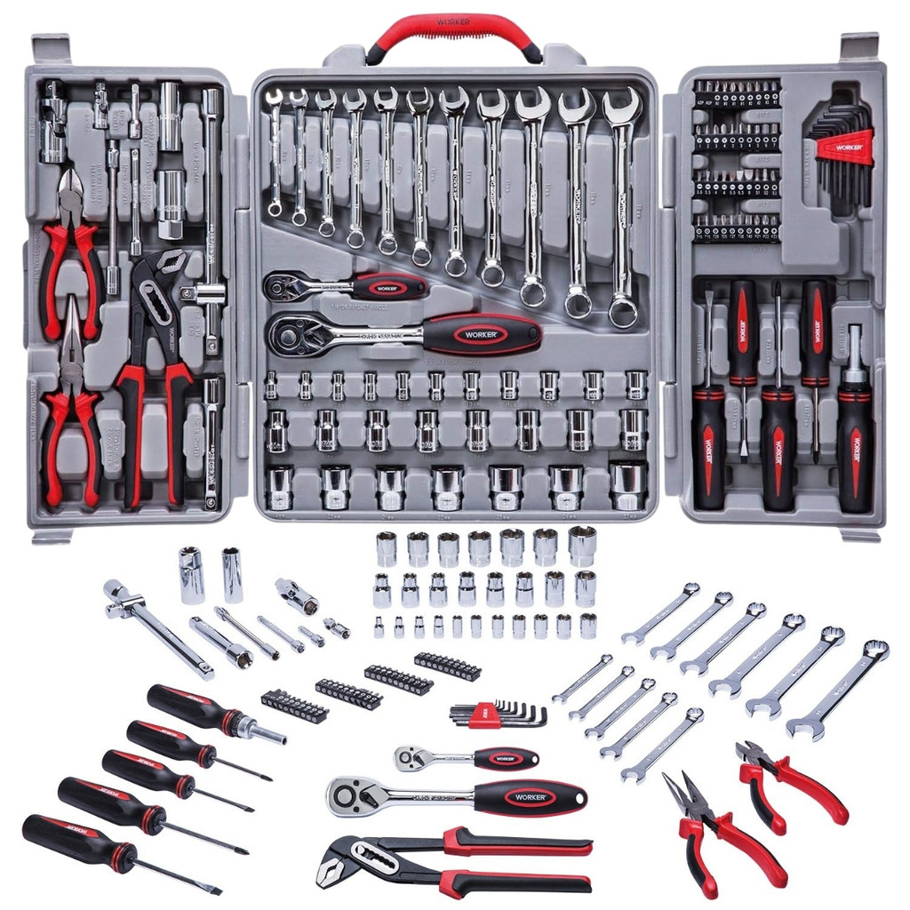 Jogo de Ferramentas Worker com 110 Peças e Maleta