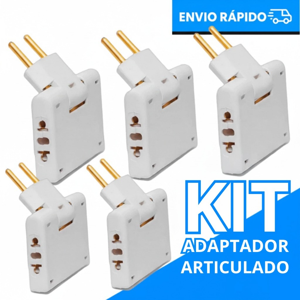 Adaptador Elétrico Articulado 3 Saídas 10A  Gire