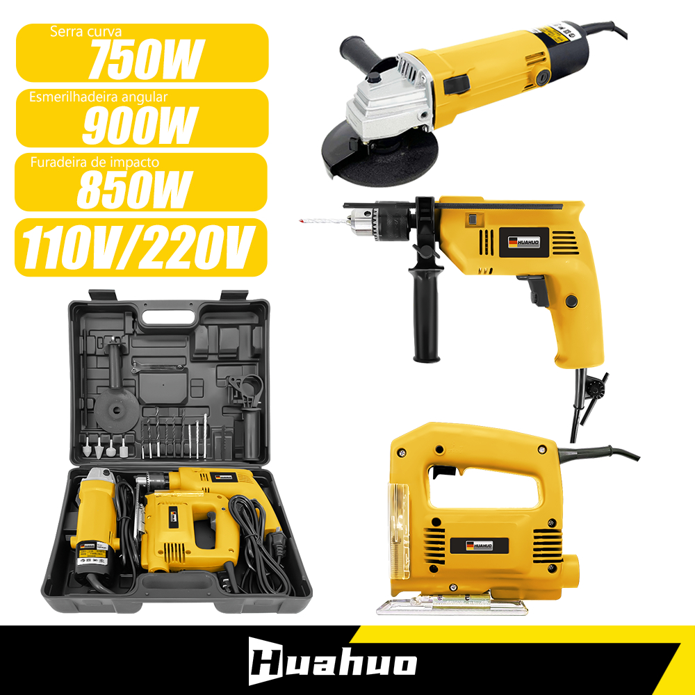 Kit 3 em 1  Furadeira de impacto / Esmerilhadeira 