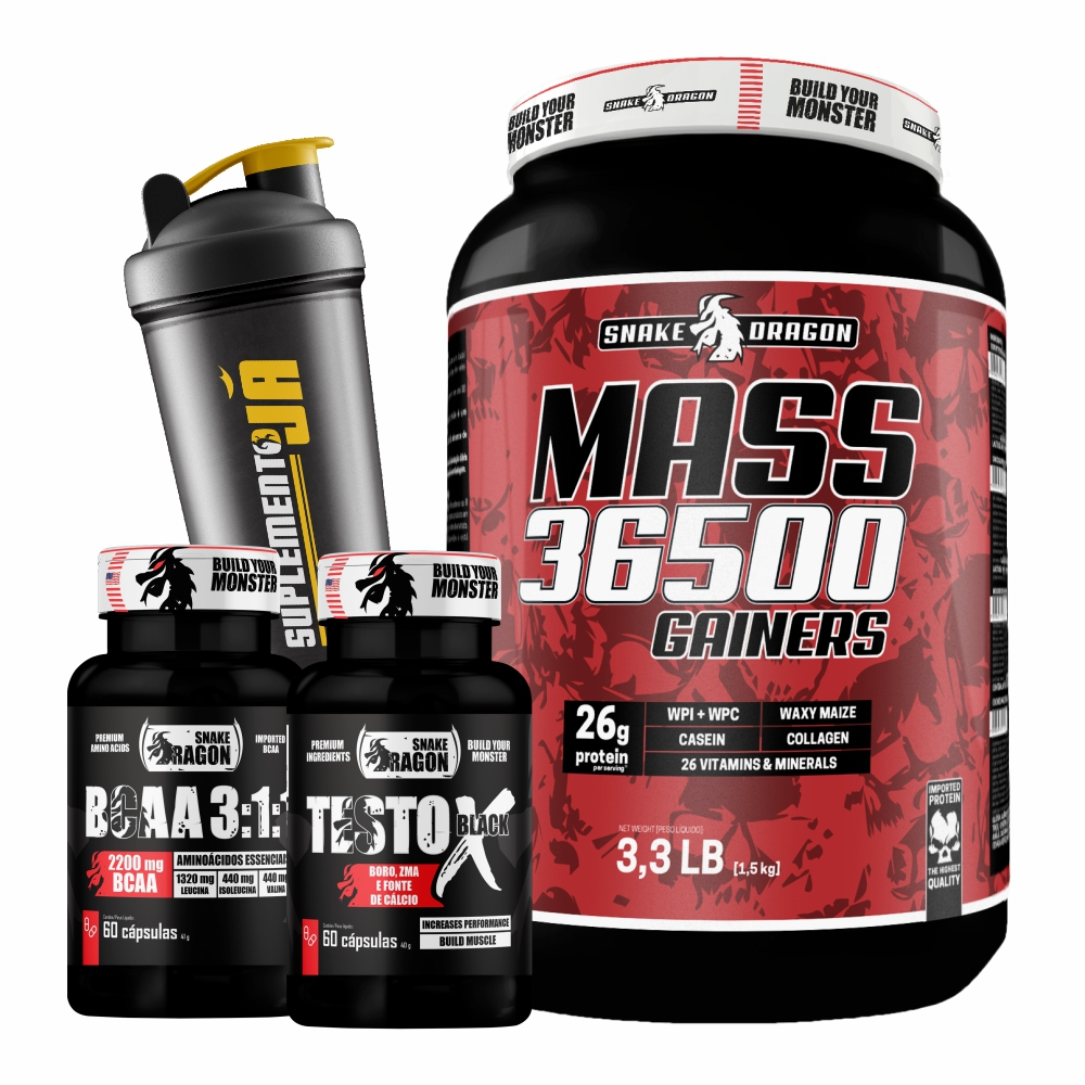 Hipercalórico Mass 36500 3.3LB 1.5kg + Testo X Bl